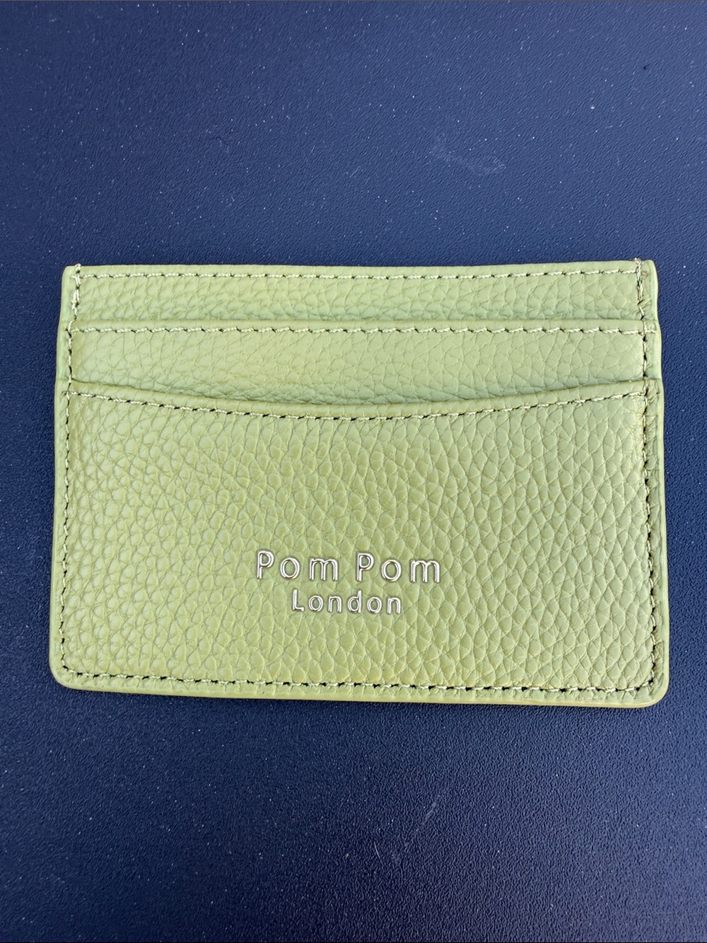 Pom Pom London Lime Green Leather Card & Key Holder
